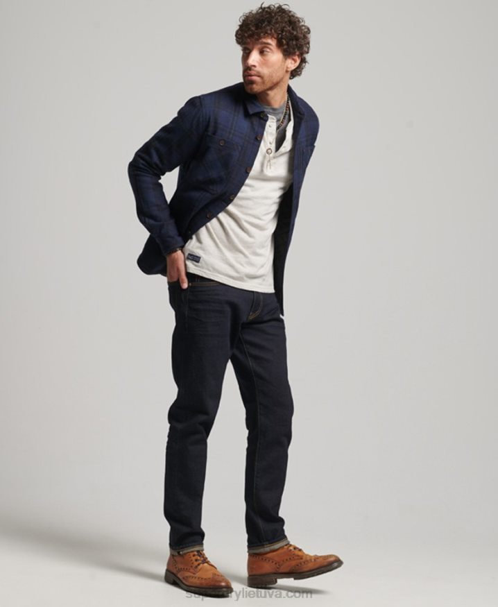 Superdry Merchant Store - Quilted Overshirt Navy Men