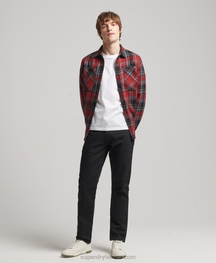 Superdry Merchant Store - Quilted Overshirt Red Men