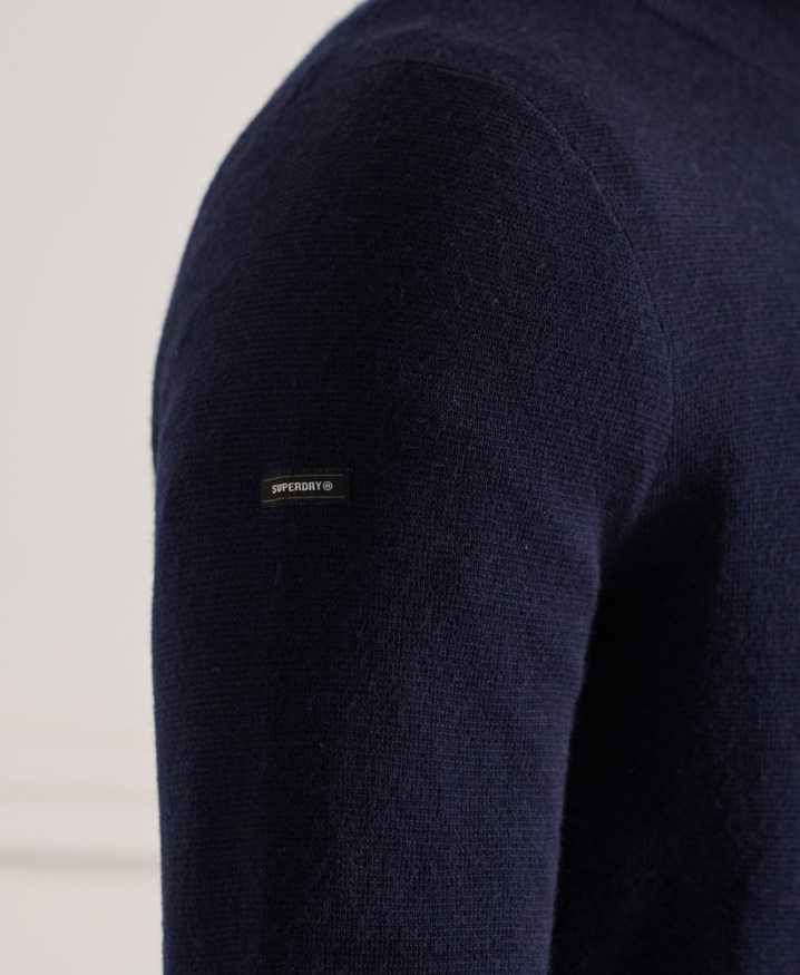 Superdry Merino Henley Jumper Navy Men