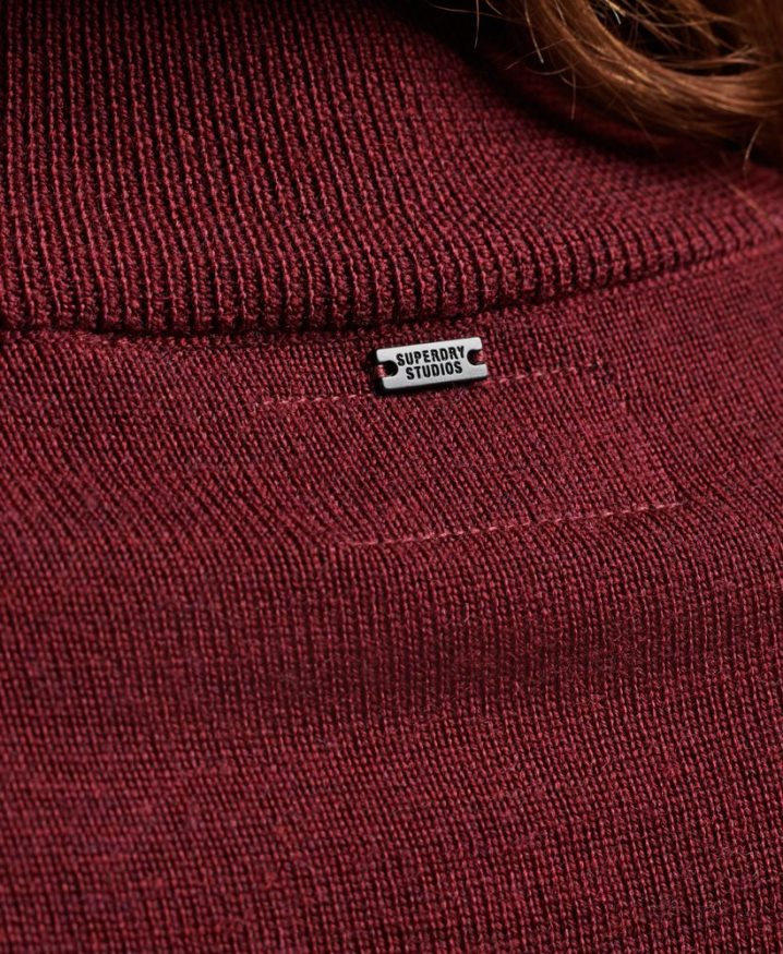 Superdry Merino Knit Dress Red Women