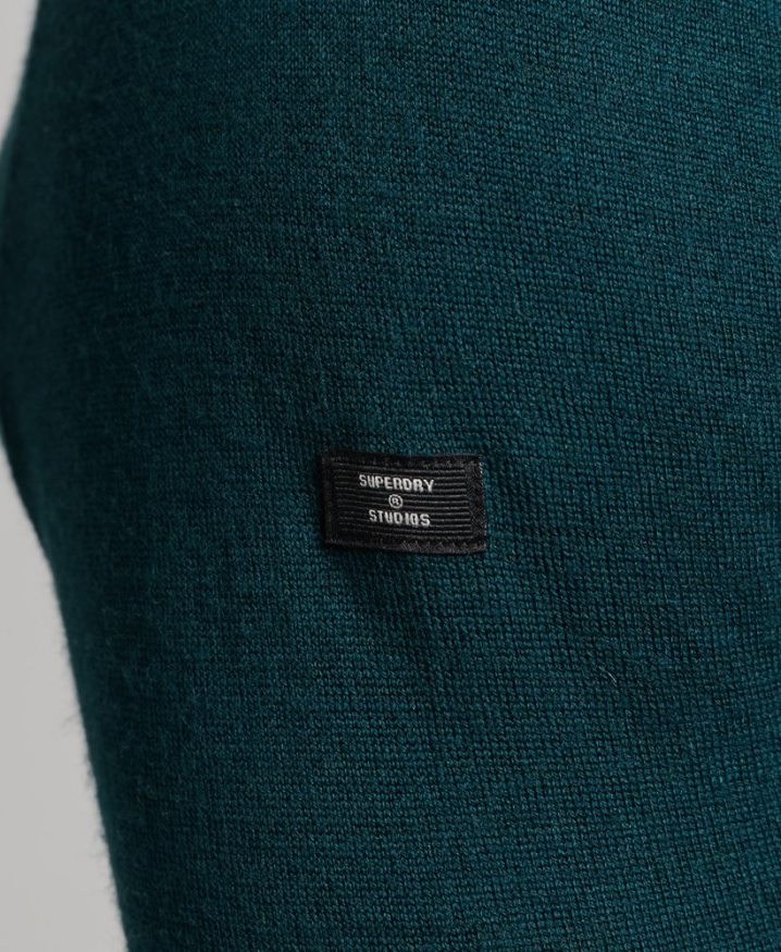 Superdry Merino Roll Neck Jumper Green Men