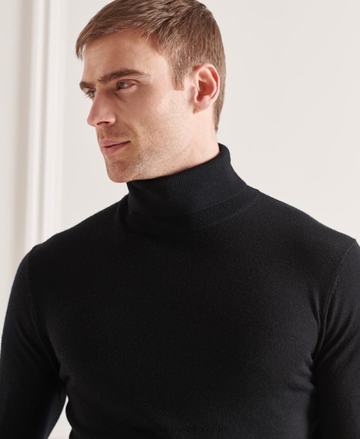 Superdry Merino Rollneck Jumper Black Men