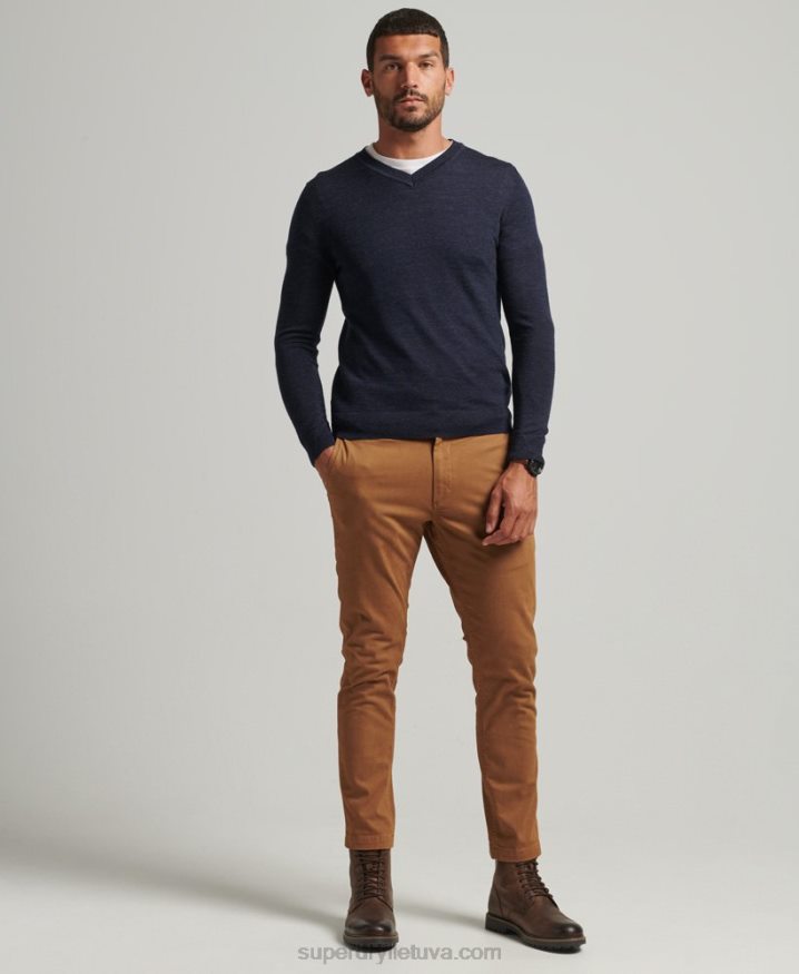 Superdry Merino V-Neck Jumper Navy Men