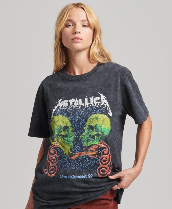 Superdry Metallica Limited Edition Band T-shirt Black Women