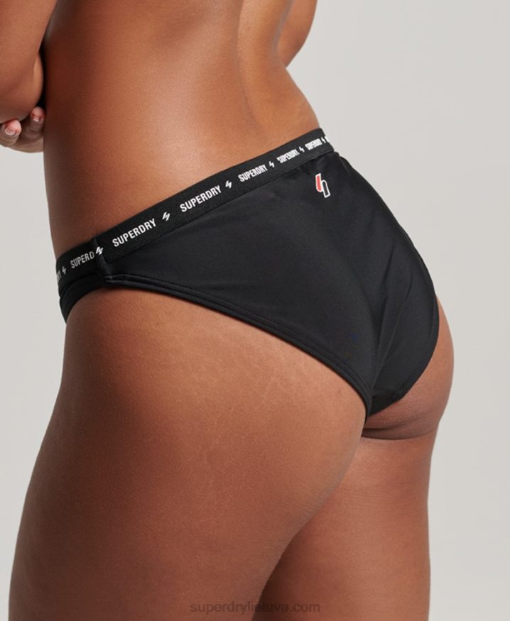 Superdry Micro Elastic Recycled Bikini Briefs Black Women