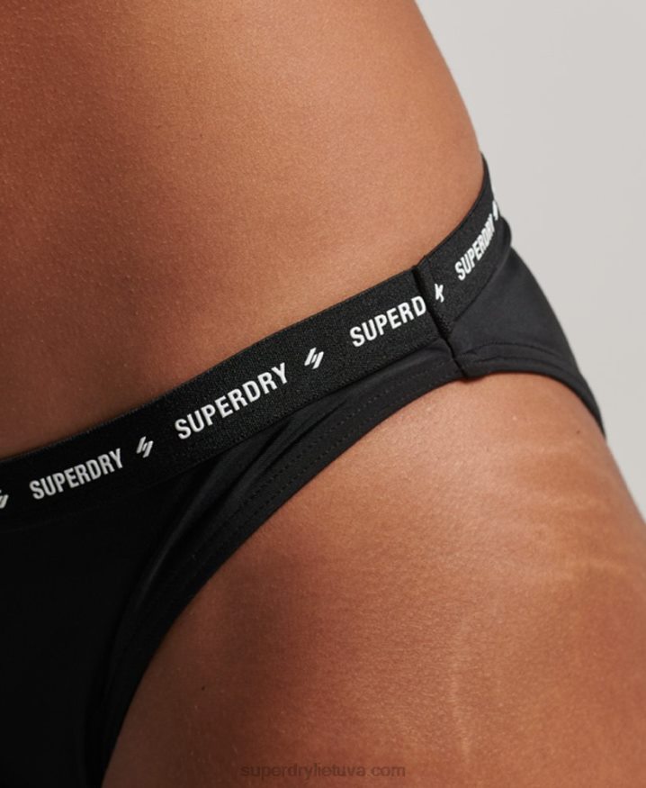 Superdry Micro Elastic Recycled Bikini Briefs Black Women