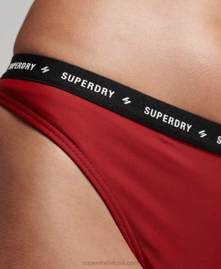 Superdry Micro Elastic Recycled Bikini Briefs Red Women