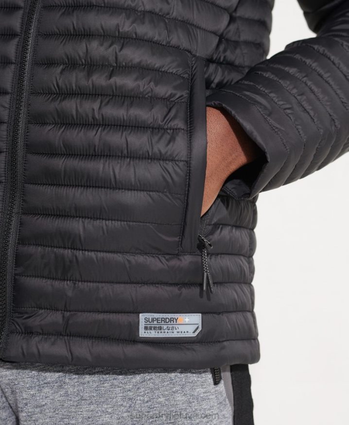 Superdry Micro Quilt Packaway Fuji Jacket Black Men