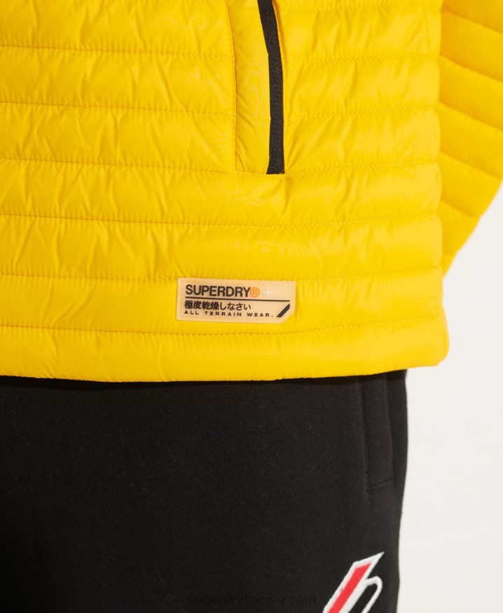 Superdry Micro Quilt Packaway Fuji Jacket Yellow Men