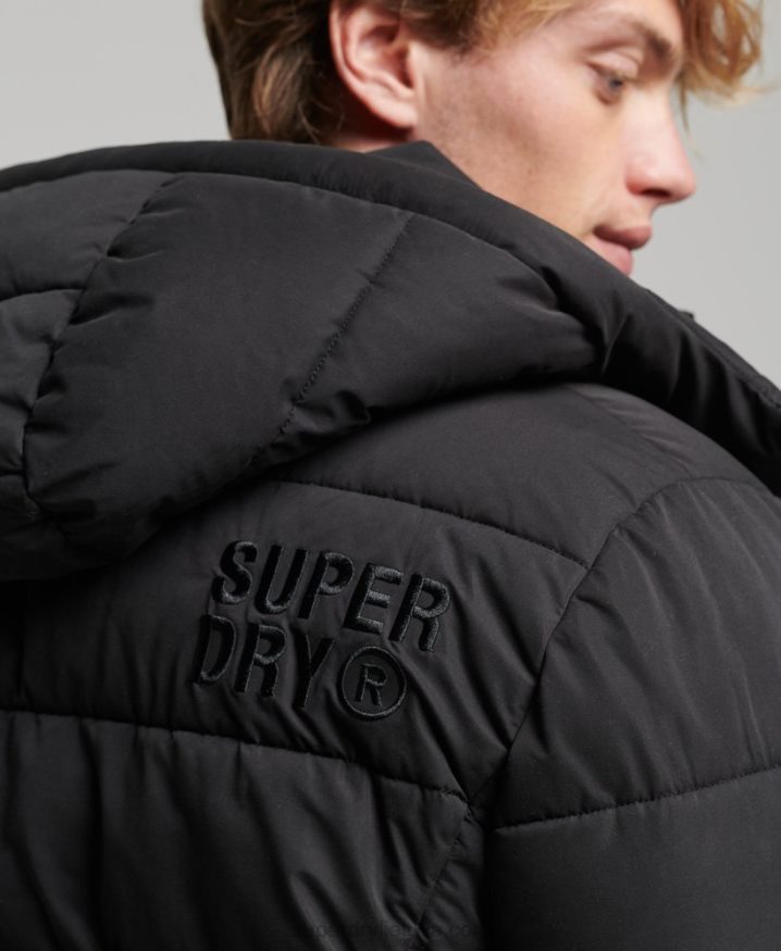 Superdry Microfibre Mountain Puffer Jacket Black Men