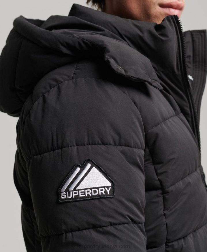 Superdry Microfibre Mountain Puffer Jacket Black Men