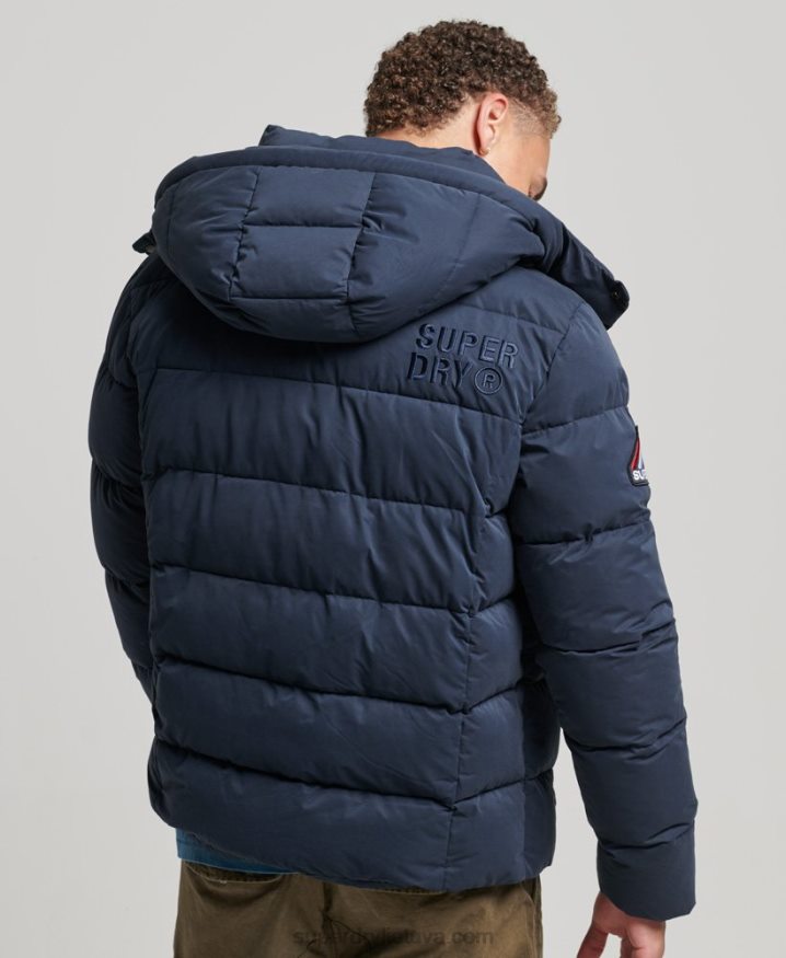 Superdry Microfibre Mountain Puffer Jacket Navy Men