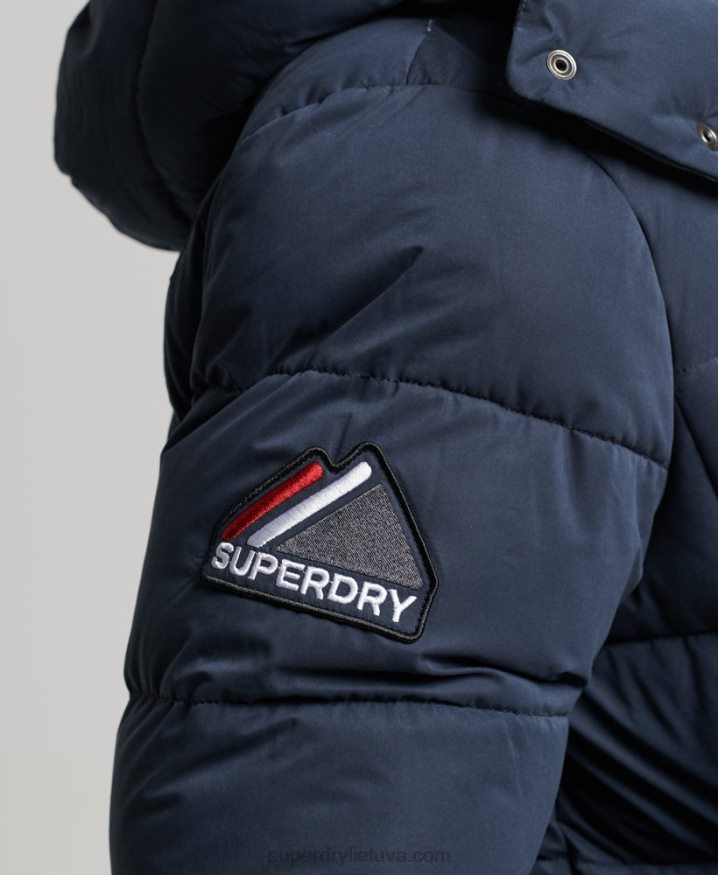 Superdry Microfibre Mountain Puffer Jacket Navy Men