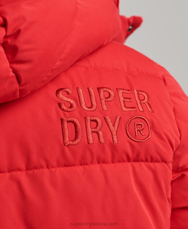 Superdry Microfibre Mountain Puffer Jacket Red Men