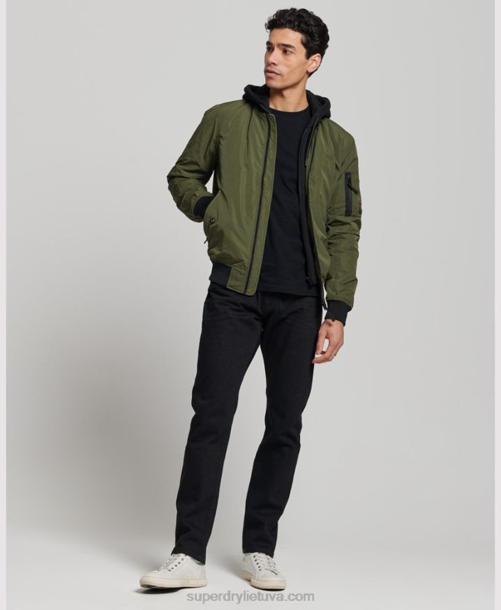 Superdry Military Flight Bomber Jacket Khaki Men