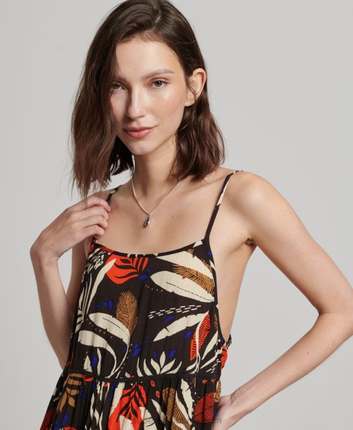 Superdry Mini Beach Cami Dress Brown Women