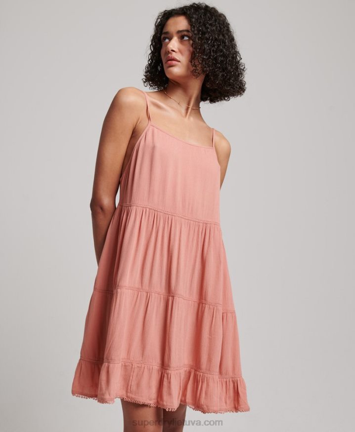 Superdry Mini Beach Cami Dress Pink Women