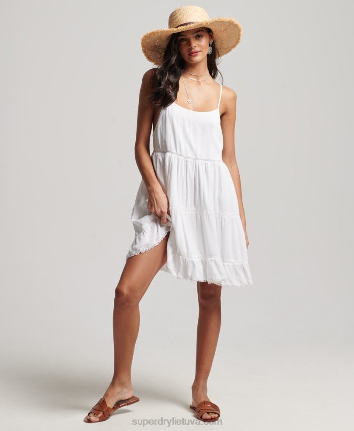 Superdry Mini Beach Cami Dress White Women