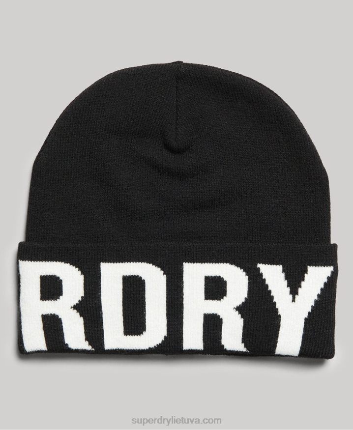 Superdry Mountain Knitted Hat Black Women