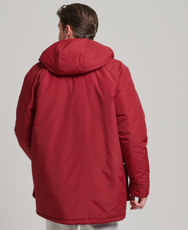 Superdry Mountain Padded Parka Jacket Red Men