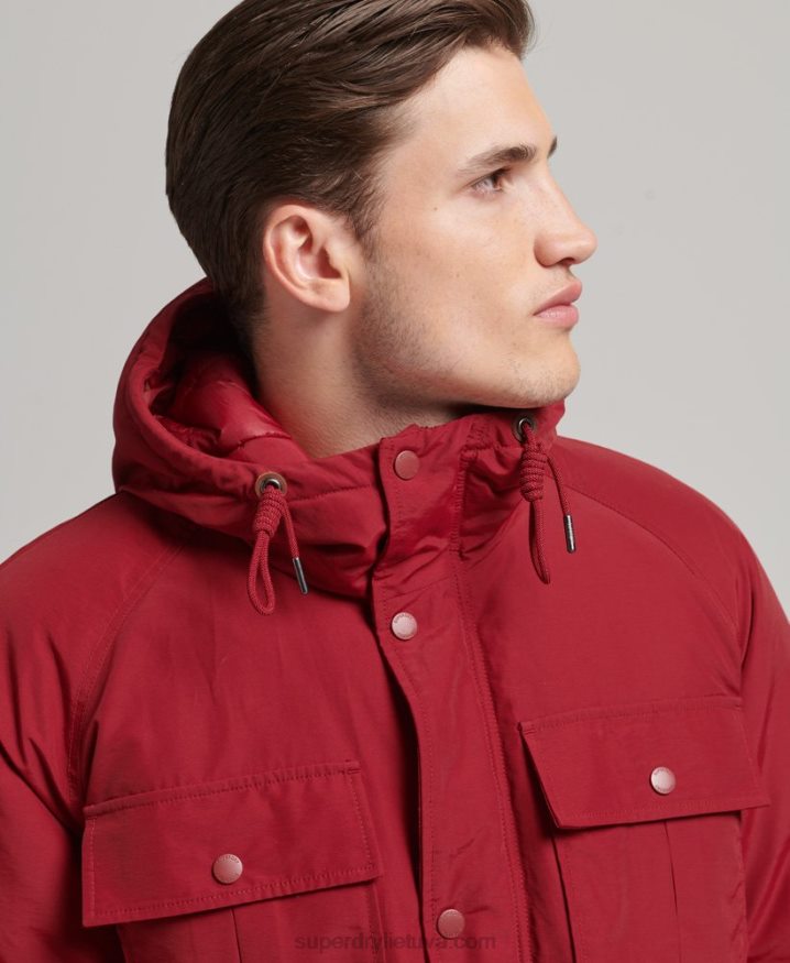 Superdry Mountain Padded Parka Jacket Red Men