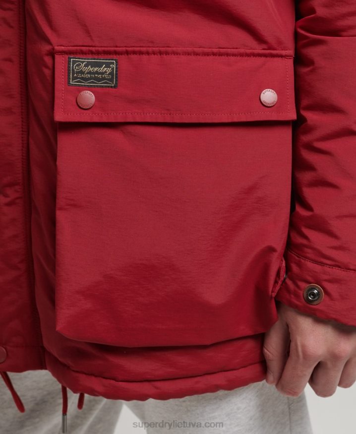 Superdry Mountain Padded Parka Jacket Red Men