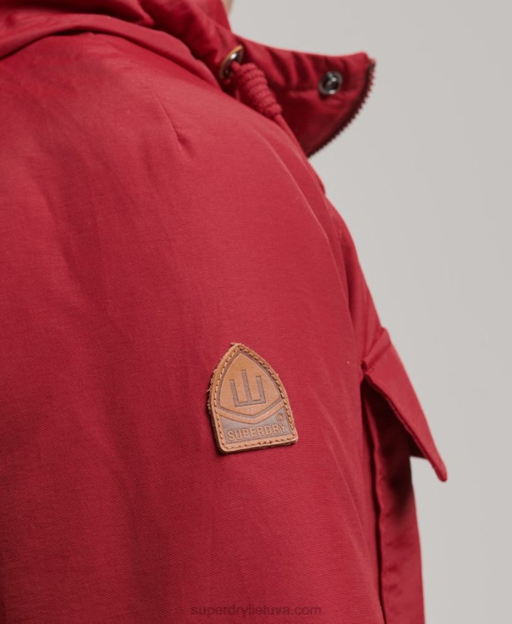 Superdry Mountain Padded Parka Jacket Red Men