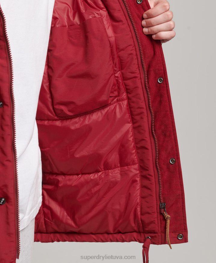 Superdry Mountain Padded Parka Jacket Red Men