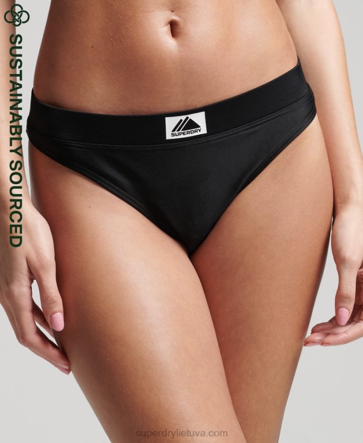 Superdry Mountain Recycled Bikini Briefs Black Women