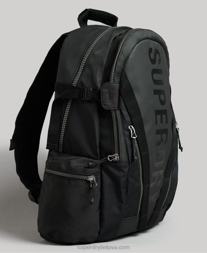 Superdry Mountain Tarp Graphic Backpack Black Men