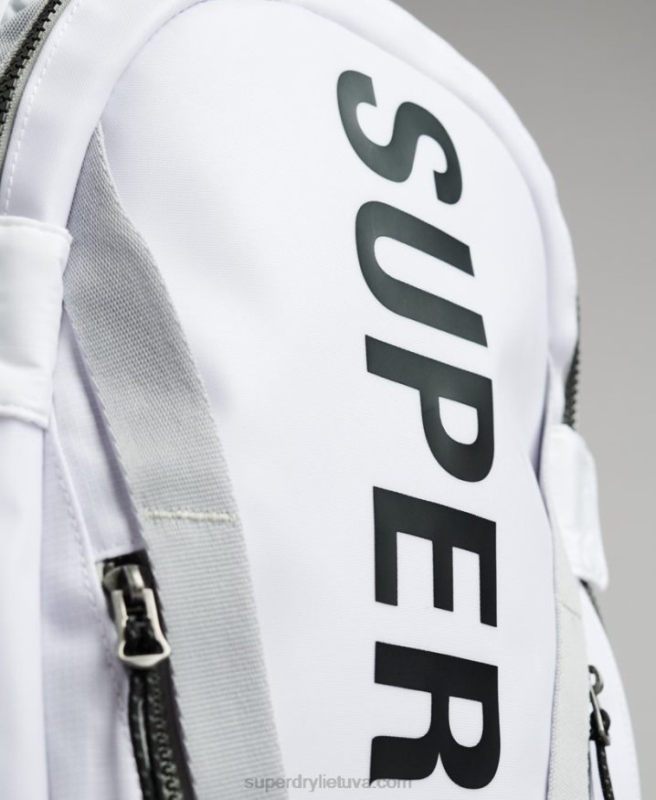 Superdry Mountain Tarp Graphic Backpack White Men