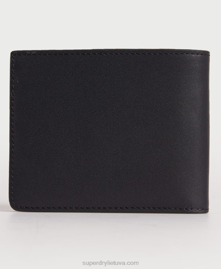 Superdry NYC Bifold Leather Wallet Black Men