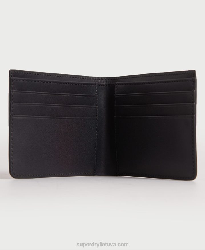 Superdry NYC Bifold Leather Wallet Black Men