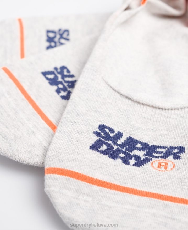 Superdry No Show Trainer Socks Grey Men