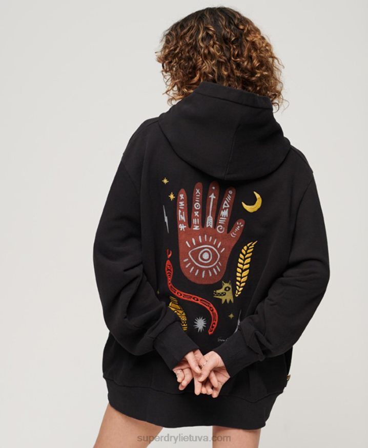 Superdry Nomadic Folk Hoodie Black Women