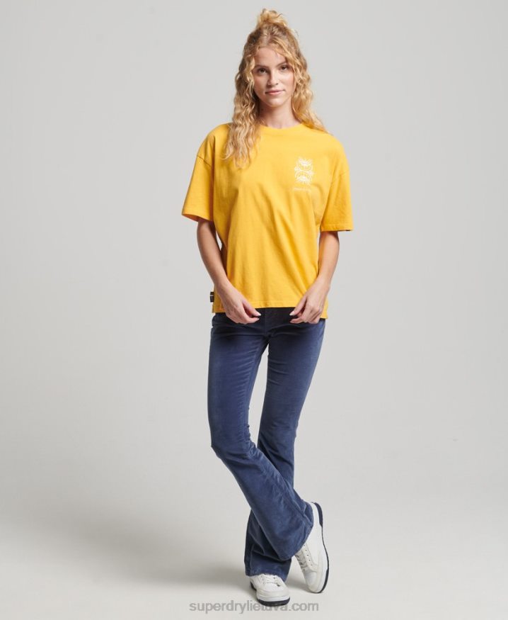 Superdry Nomadic Folk T-Shirt Yellow Women