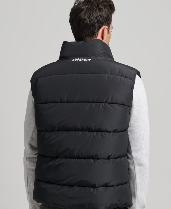 Superdry Non Hooded Sports Puffer Gilet Black Men