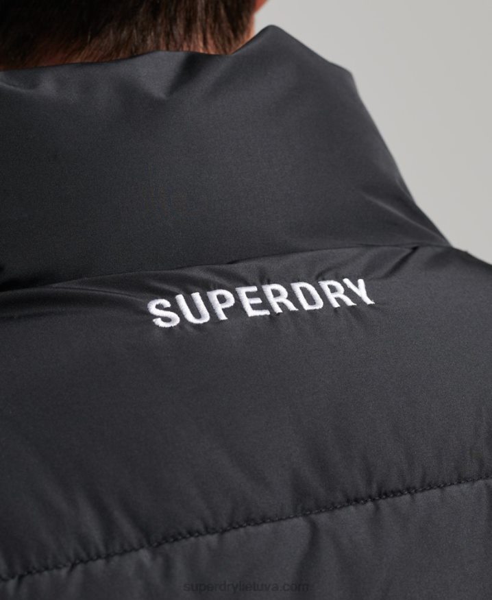 Superdry Non Hooded Sports Puffer Gilet Black Men