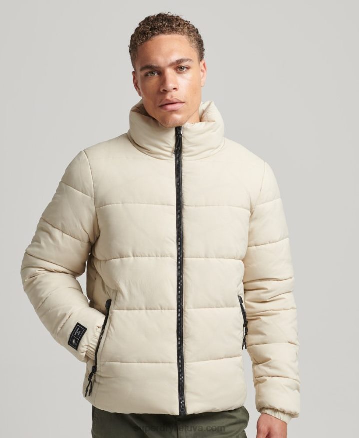 Superdry Non Hooded Sports Puffer Jacket Beige Men