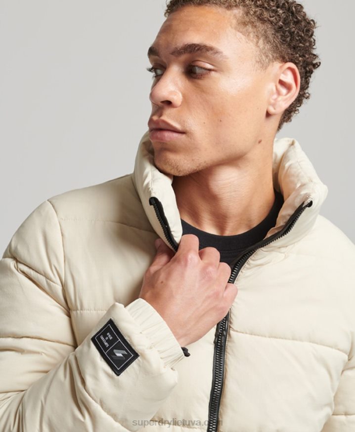 Superdry Non Hooded Sports Puffer Jacket Beige Men