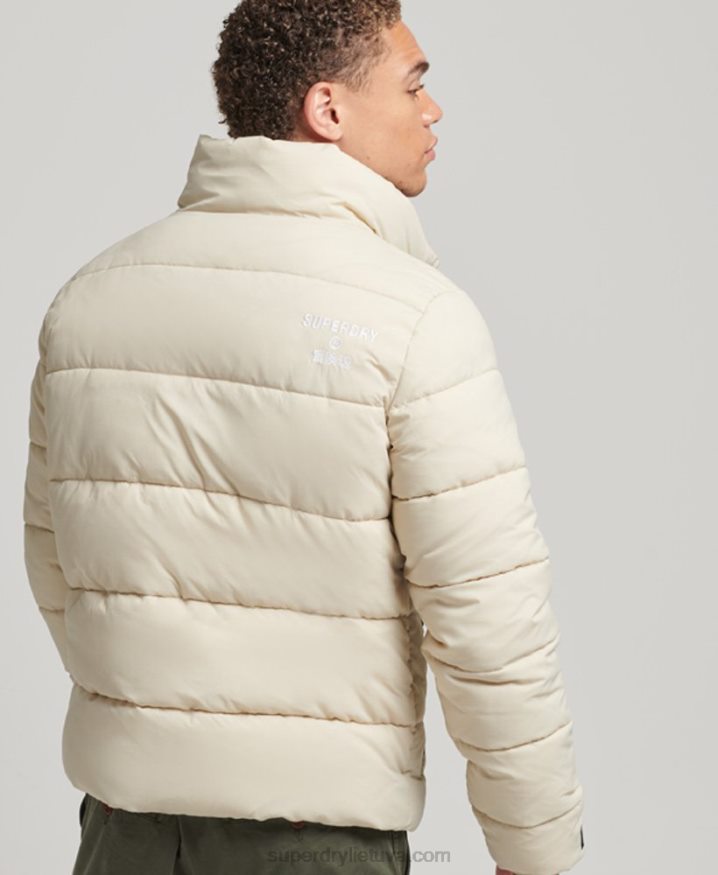 Superdry Non Hooded Sports Puffer Jacket Beige Men