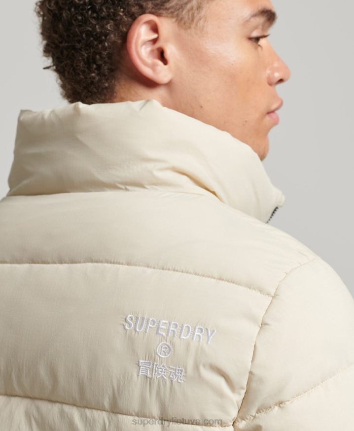 Superdry Non Hooded Sports Puffer Jacket Beige Men