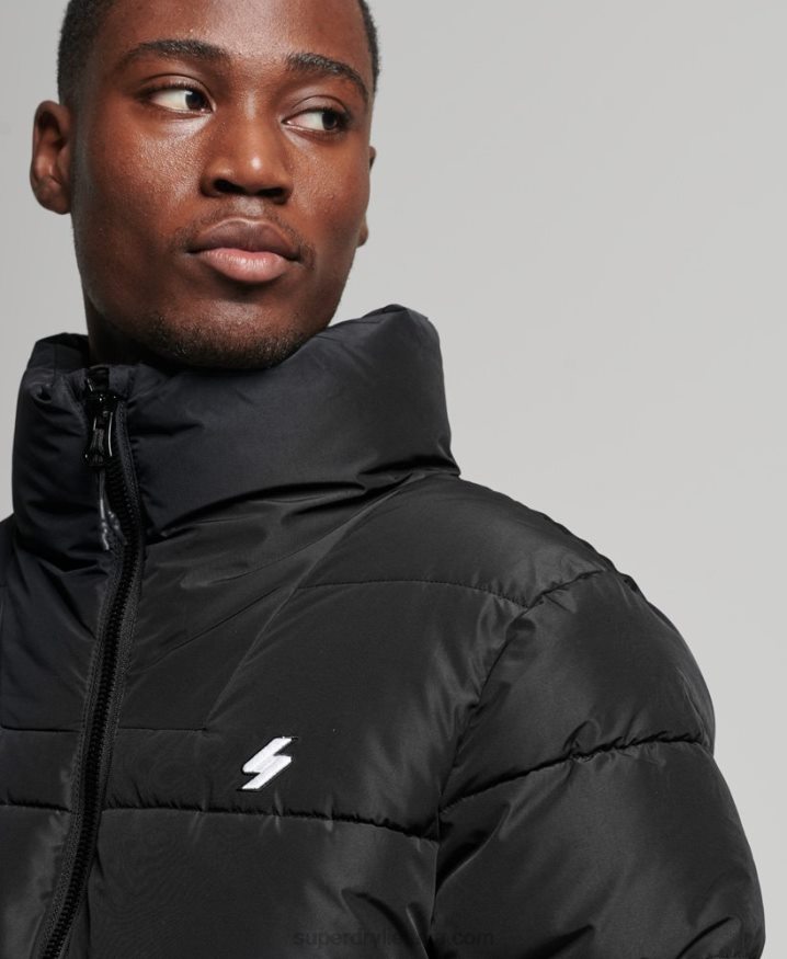 Superdry Non Hooded Sports Puffer Jacket Black Men