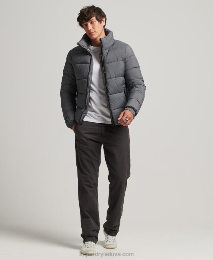 Superdry Non Hooded Sports Puffer Jacket Grey Men