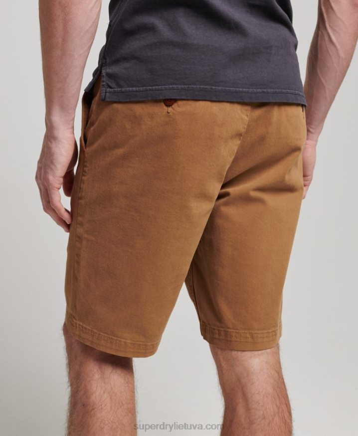 Superdry Officer Chino Shorts Brown Men