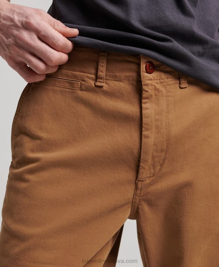 Superdry Officer Chino Shorts Brown Men