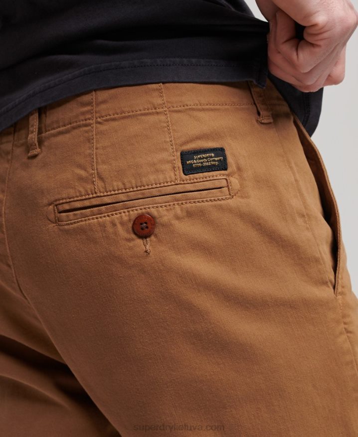 Superdry Officer Chino Shorts Brown Men