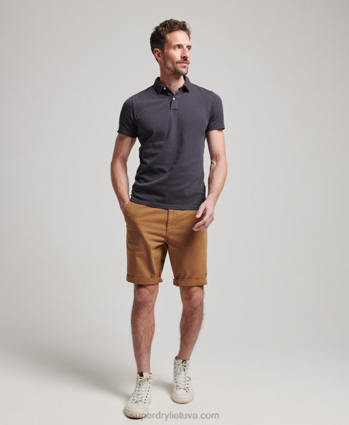 Superdry Officer Chino Shorts Brown Men