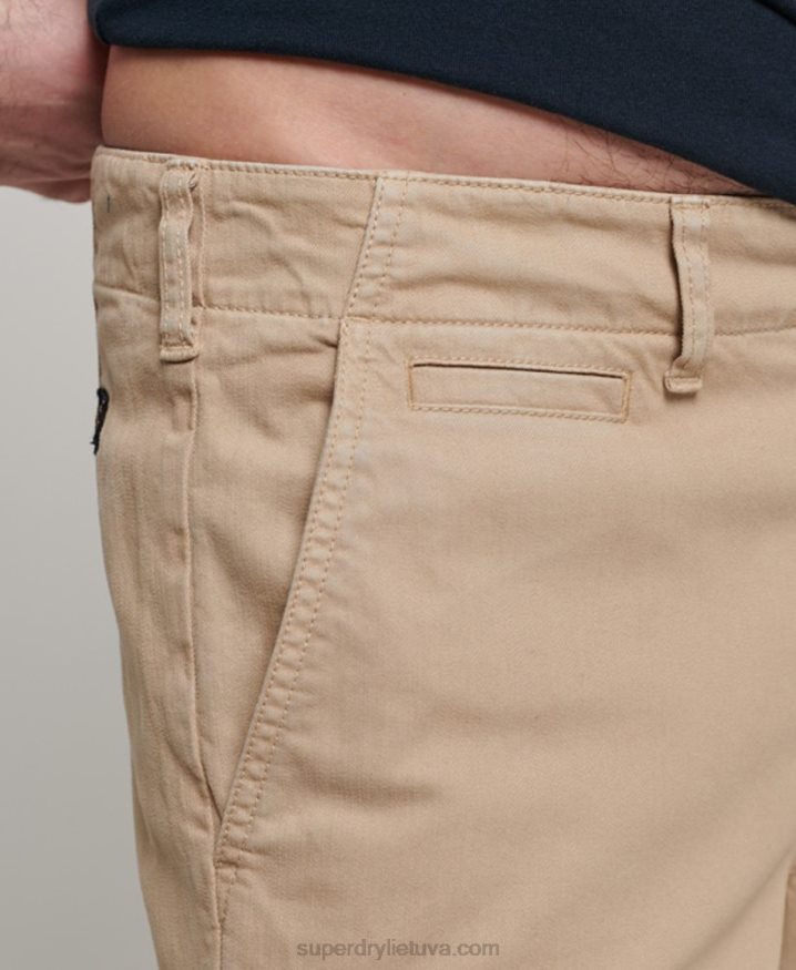 Superdry Officer Chino Shorts Cream Men