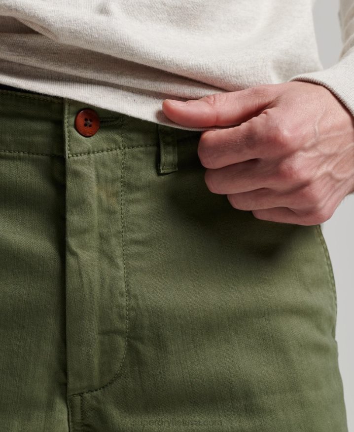 Superdry Officer Chino Shorts Khaki Men